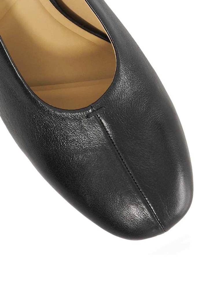 Dune London Black Abundant Round Toe High Cut Court Shoes - Image 6 of 6 Dune London Black Abundant Round Toe High Cut Court Shoes - Image 6 of 6