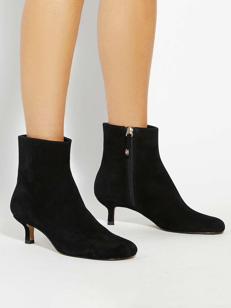 Dune London Black Orina Round Toe Kitten Heels - Image 1 of 6 Dune London Black Orina Round Toe Kitten Heels - Image 1 of 6