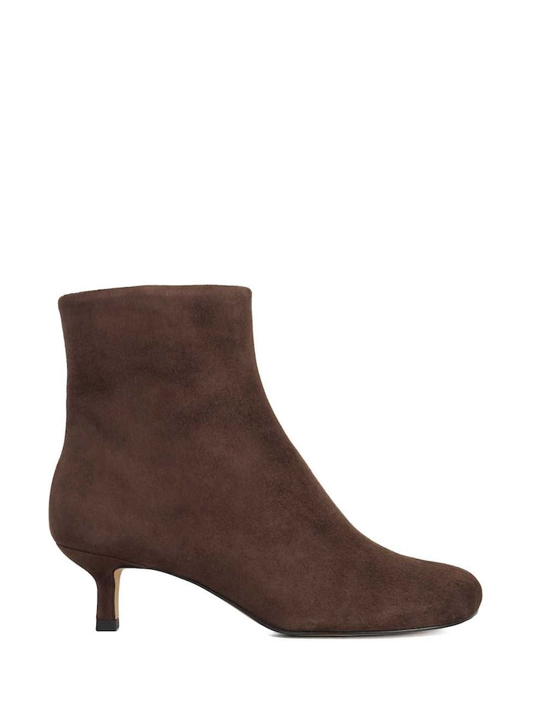 Dune London Brown Orina Round Toe Kitten Heels - Image 2 of 6