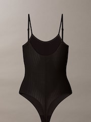 Calvin Klein Black Sculpted Stay Put Mesh Shapewear Bodysuit - Image 8 of 8