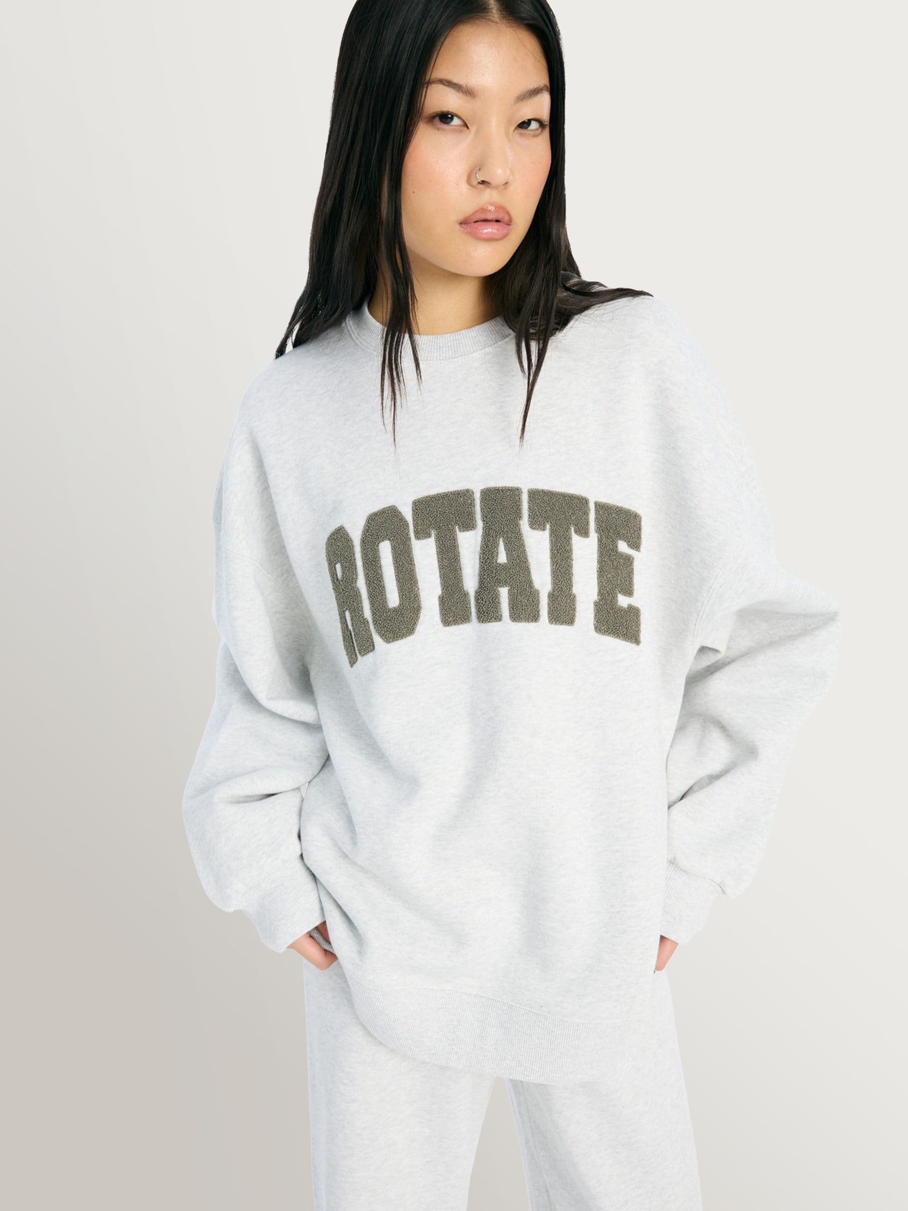 Buy Rotate Grey Heavy Crewneck Sweatshirt from Next USA