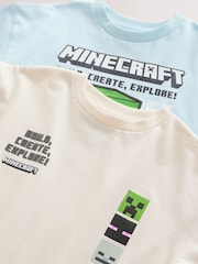 Mint Green/ Stone 2 Pack Minecraft T-Shirt (3-16yrs) - Image 5 of 6