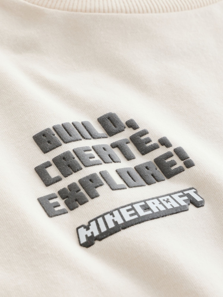 Mint Green/ Stone 2 Pack Minecraft T-Shirt (3-16yrs) - Image 6 of 6