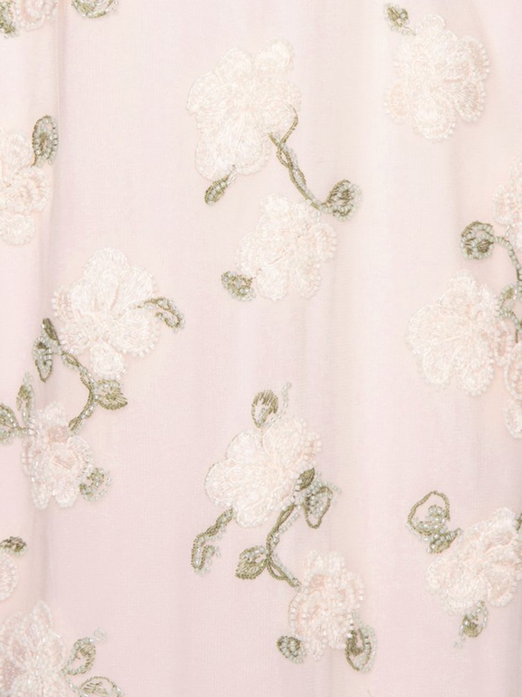 Rotate Pink Flower Beads Maxi Dress - Image 3 of 3 Rotate Pink Flower Beads Maxi Dress - Image 3 of 3