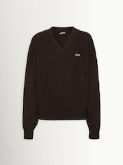 Pull à col en V en maille tournante - Image 4 de 6