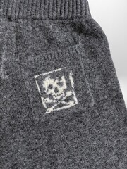 Religion Grey Skully Knitted Joggers With Small Skull & Crossbone Contrast Logo - Image 5 of 5