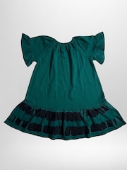 Religion Green Jane Short Sleeved Swing Jersey Dress In Tie Die And Full Skirt - Image 3 of 4