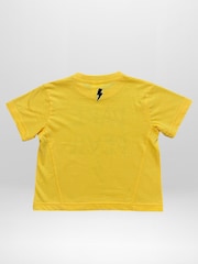 Religion Yellow Dare Devil Slogan T-Shirt With Lightning Bolt - Image 3 of 4