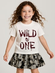 Religion White Wild One T-Shirt With Bold Contrast Slogan And Skull - Image 1 of 4