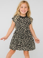 Religion Animal Elisa Sleeveless Shift Dress With Rib Neck Line In Abstract Print - Image 1 of 5
