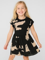 Religion Black Elisa Sleeveless Shift Dress With Rib Neck Line In Abstract Print - Image 1 of 4