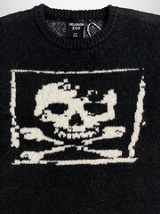 Religion Black Skully Jumper With White Intarsia Skull And Crossbone - Image 2 of 4