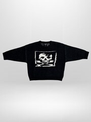 Religion Black Skully Jumper With White Intarsia Skull And Crossbone - Image 4 of 4