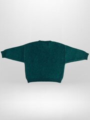 Religion Green Wild One Crew Neck Slogan Jumper With Contrast Writing - Image 3 of 4