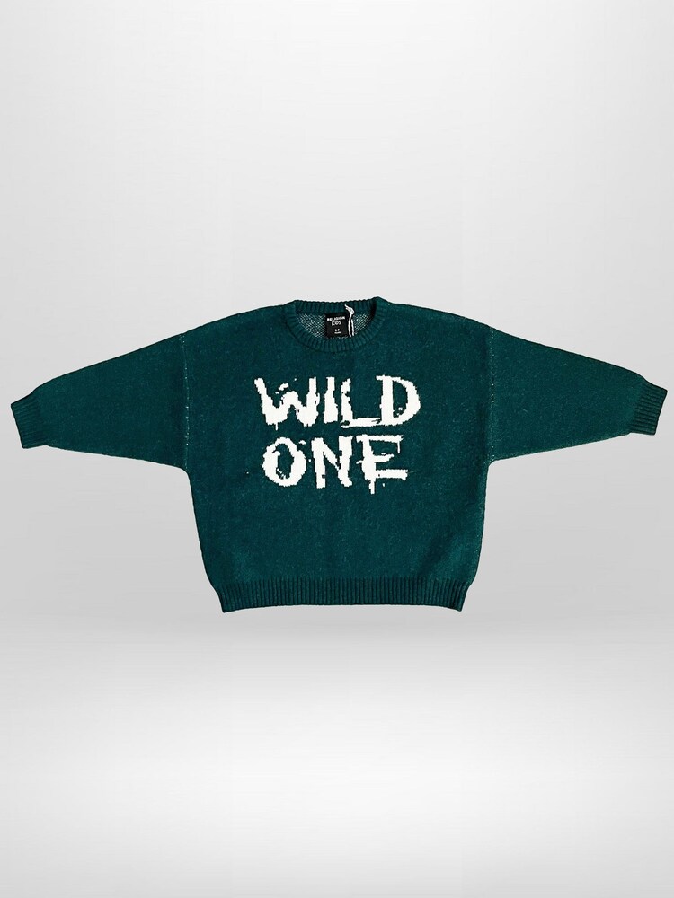 Religion Green Wild One Crew Neck Slogan Jumper With Contrast Writing - Image 4 of 4 Religion Green Wild One Crew Neck Slogan Jumper With Contrast Writing - Image 4 of 4