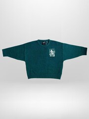 Religion Green Skully Logo Jumper With Small Contrast Skull & Crossbone - Image 3 of 5