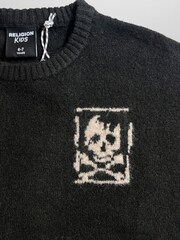 Religion Black Skully Logo Jumper With Small Contrast Skull & Crossbone - Image 4 of 6
