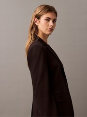 Calvin Klein Black Slim Ponte Blazer - Image 3 of 7