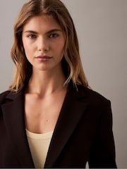 Calvin Klein Black Slim Ponte Blazer - Image 6 of 7