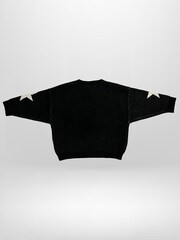 Religion Black Rock N Roll Slogan Jumper With Stars - Image 3 of 4