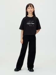 Calvin Klein Black High Rise Wide Leg Jeans - Image 2 of 6