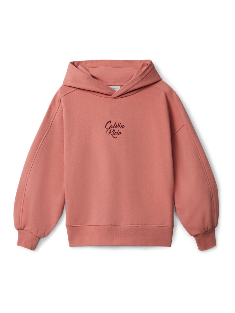 Calvin Klein Pink Logo Hoodie - Image 5 of 5 Calvin Klein Pink Logo Hoodie - Image 5 of 5