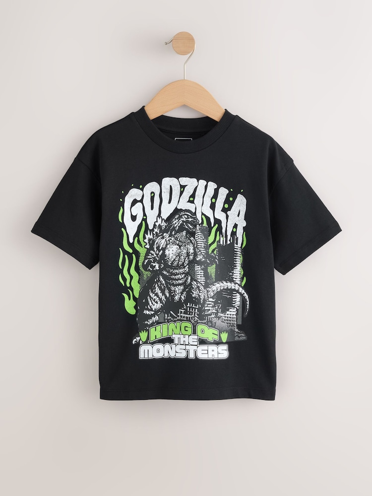 Black Godzilla T-Shirt (3-16yrs) - Image 1 of 4
