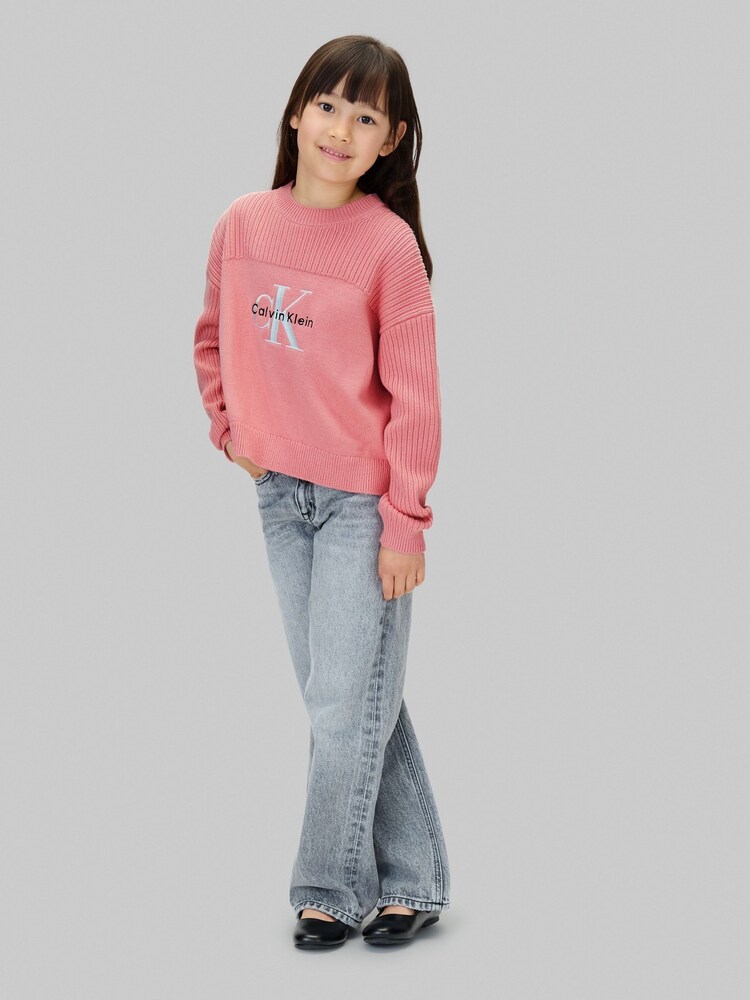 Calvin Klein Pink Logo Jumper - Image 2 of 6 Calvin Klein Pink Logo Jumper - Image 2 of 6