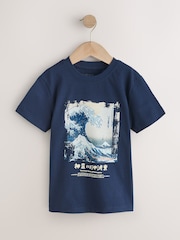 Blue Hokusai Wave T-Shirt (3-16yrs) - Image 1 of 4