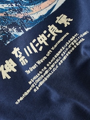 Blue Hokusai Wave T-Shirt (3-16yrs) - Image 4 of 4