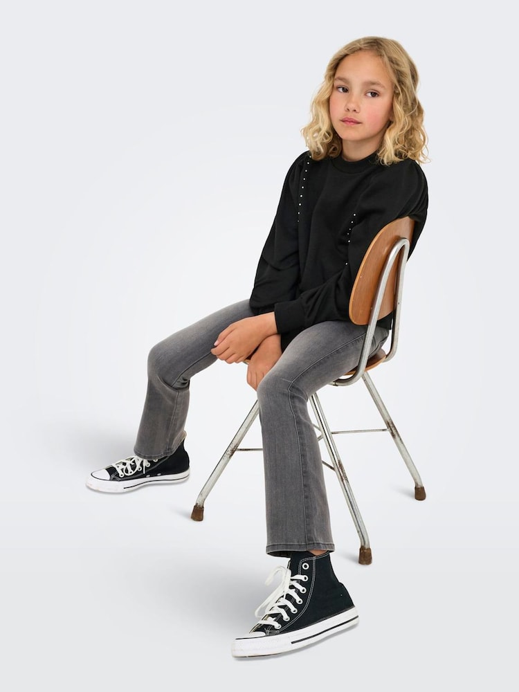 ONLY KIDS Grey Flared Leg Jeans - Image 1 of 5 ONLY KIDS Grey Flared Leg Jeans - Image 1 of 5