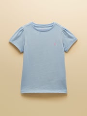 Joules Girls' Let's Go Blue & Yellow Short Sleeve T-Shirts 2 Pack - Image 2 of 7