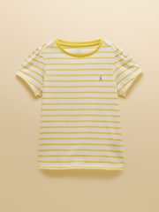 Joules Girls' Let's Go Blue & Yellow Short Sleeve T-Shirts 2 Pack - Image 3 of 7