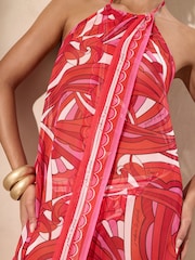 Lipsy Swirl Printed Halter Beach Dress - Bild 2 von 4