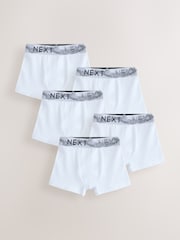 White with Stippling Waistband - حزمة من 5 سراويل داخلية (5.1-16 سنة) - صورة 1 من 9