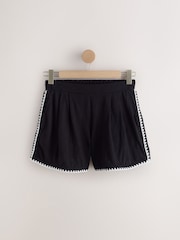 黑色 - 鞭縫針織短褲 - 圖片 5，共 7