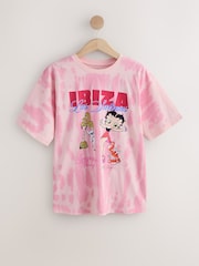 Pink Official Betty Boop Licence Graphic Short Sleeve Crew Neck T-Shirt - Image 4 of 6