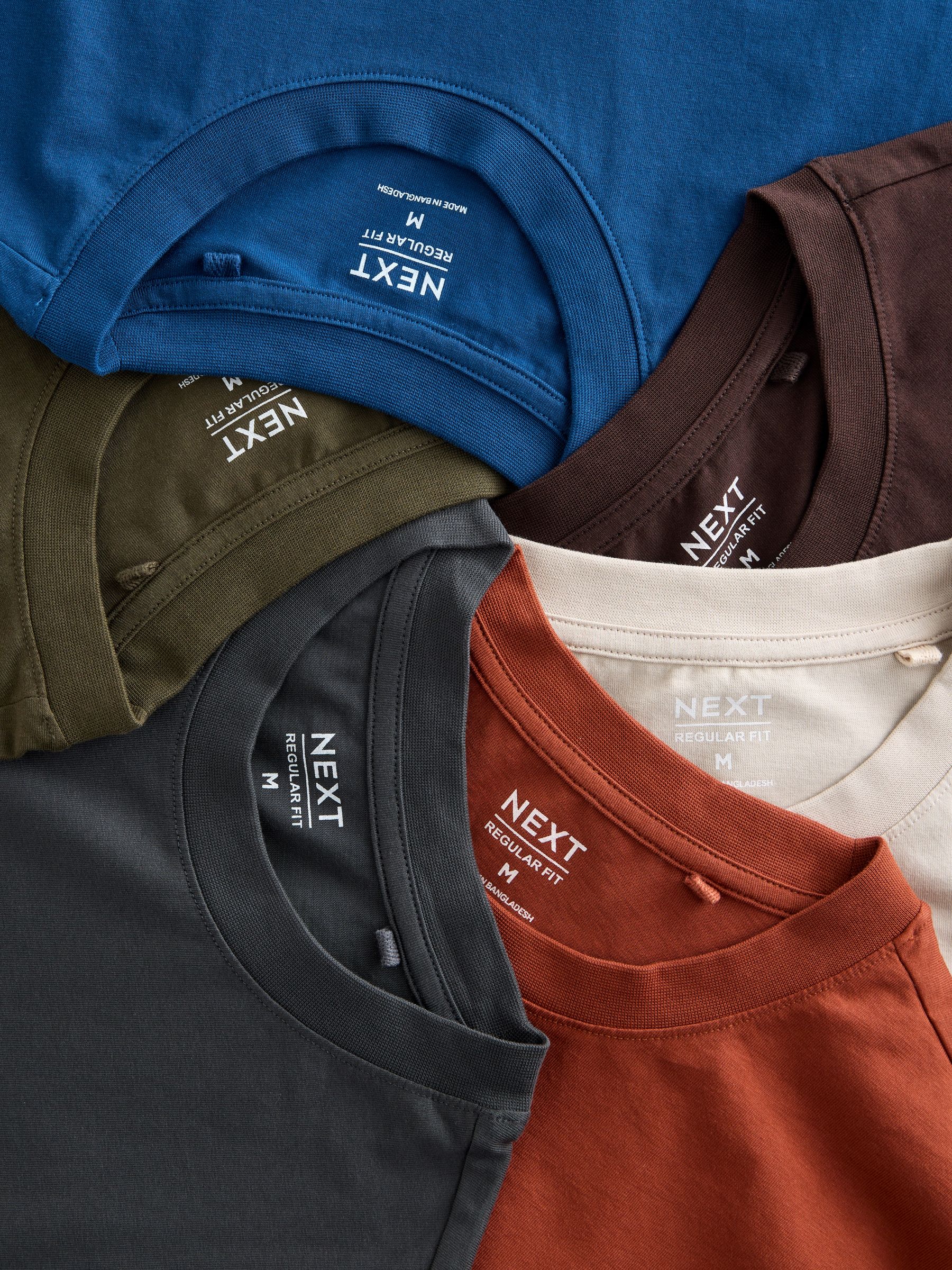 Buy Blue/Green/Grey/Orange/White/Brown Regular Fit Essential