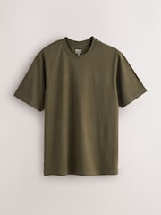 Blue/Green/Grey/Orange/White/Brown Regular Fit Essential Cotton T-Shirts 6 Pack - Image 3 of 9