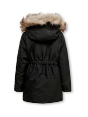 ONLY KIDS Faux Fur Trim Parka Black Coat - Image 2 of 3