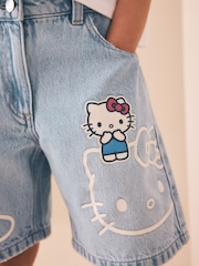 Light Blue Denim Hello Kitty Shorts (3-16yrs) - Image 4 of 9