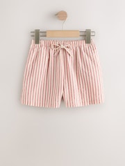 Pink/ Ecru Stripe Pullon Shorts (3-16yrs) - Image 5 of 8