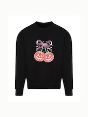 Personalised Adult Cherry Pumpkin Sweatshirt by Koko Blossom - Image 2 of 2