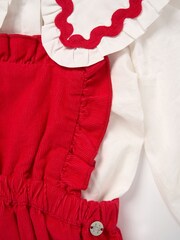 Angel & Rocket Red Dolly Red Romper And White Blouse - Image 8 of 8