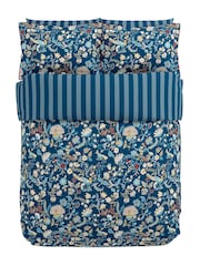 Land & Shore Blue Red Seaforde 100% Cotton Duvet Set - Image 5 of 6