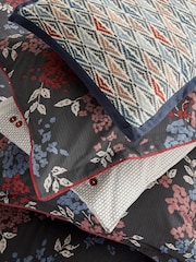 Bedeck of Belfast Graphite Multi Lucine 200 TC Pillowcases Pair - Image 3 of 4