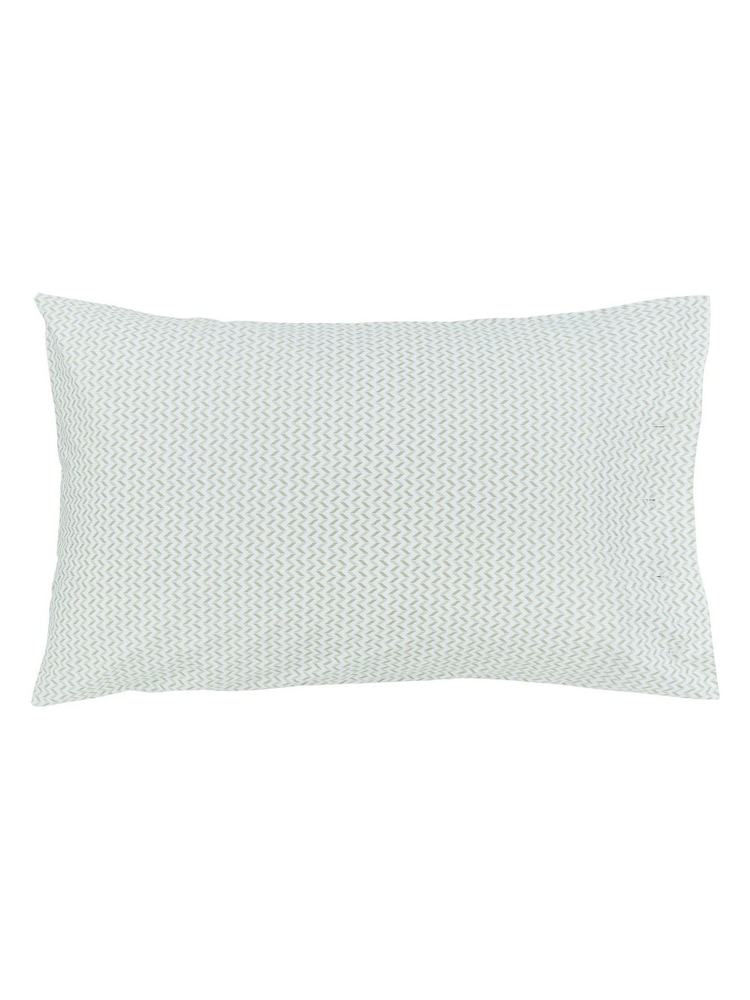 Bedeck of Belfast Blue Green Azmi 200 Thread Count Pillowcases Pair - Image 4 of 4