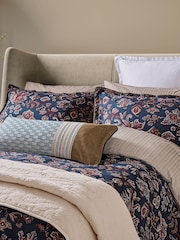 Bedeck of Belfast Deep Teal Tan Avero 200 Thread Count Duvet Set - Image 1 of 6