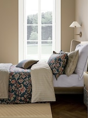 Bedeck of Belfast Deep Teal Tan Avero 200 Thread Count Duvet Set - Image 3 of 6