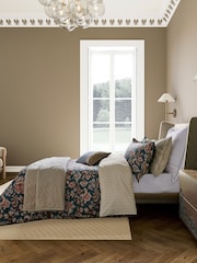 Bedeck of Belfast Deep Teal Tan Avero 200 Thread Count Duvet Set - Image 4 of 6